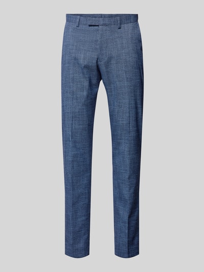 MCNEAL Slim fit pantalon met geweven motief, model 'Steve' Donkerblauw - 2