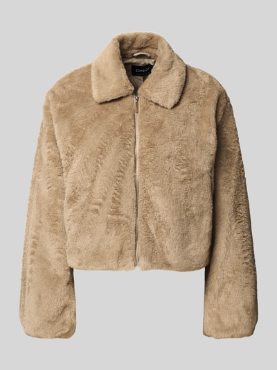 Only Regular Fit Webpelzjacke mit Umlegekragen Modell 'DANA' Ecru 2