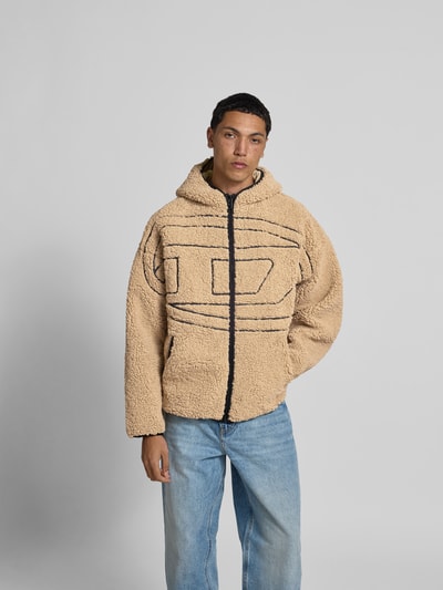 Diesel Strickjacke mit Kapuze Beige 4