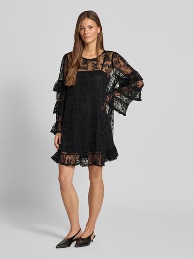 VERO MODA Oversized Freizeitkleid in semitransparenter Optik Modell 'CELINE' Black 1