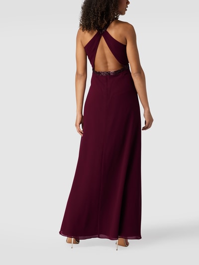 V.M. Abendkleid mit Taillenpasse Kirschrot 5