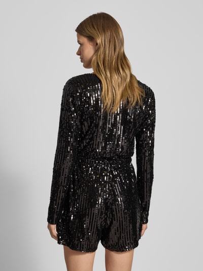 Only Regular Fit Playsuit mit Paillettenbesatz Modell 'AMABEL' Metallic Black 5