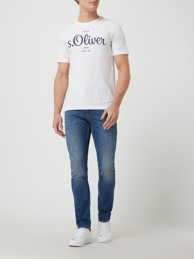 s.Oliver RED LABEL T-shirt z bawełny Biały 1