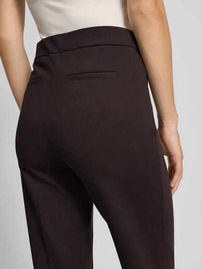 STEHMANN Stoffen broek met achterzakken, model 'Editta' Chocoladebruin - 3