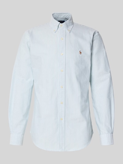 Polo Ralph Lauren Custom Fit Freizeithemd mit Button-Down-Kragen Hellgrau Melange 2