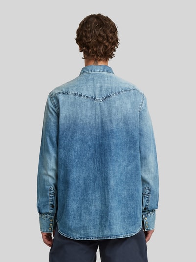 G-Star RAW Koszula jeansowa o kroju relaxed fit z czystej bawełny z zatrzaskami Jeansowy niebieski 5