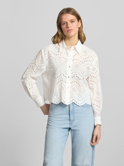 ONLY Regular Fit Hemdbluse aus reiner Baumwolle Modell 'VALAIS' Offwhite 4