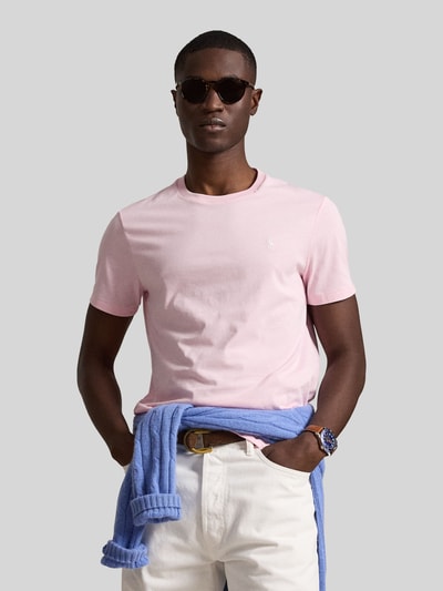 Polo Ralph Lauren Regular Fit T-Shirt aus reiner Baumwolle Pink 4