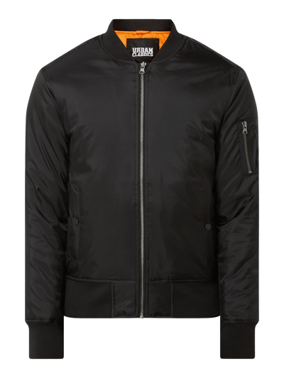 URBAN CLASSICS Bomber mit Ärmeltasche Black 2