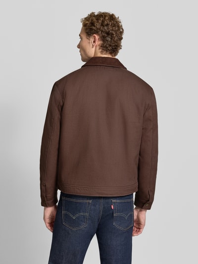 MCNEAL Regular Fit Jacke aus reiner Baumwolle Schoko 5