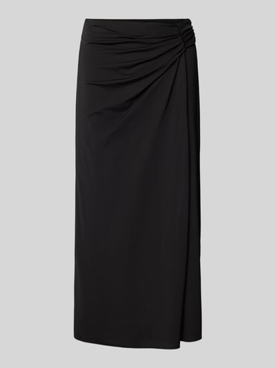 Weekend Max Mara Spódnica midi z bocznym marszczeniem model ‘MEMO’ Czarny 2