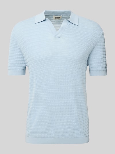 DRYKORN Regular Fit Poloshirt mit V-Ausschnitt Modell 'BRAIAN' Hellblau 2
