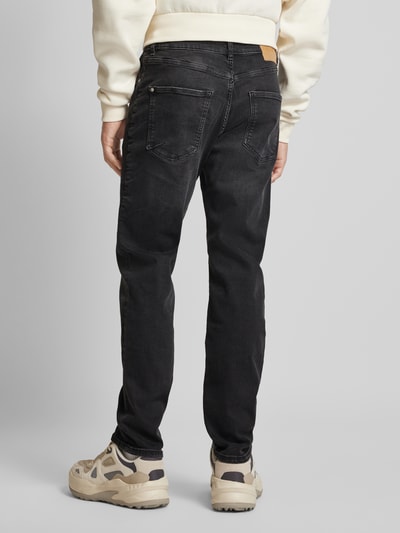 REVIEW Slim fit jeans in 5-pocketmodel Zwart - 5