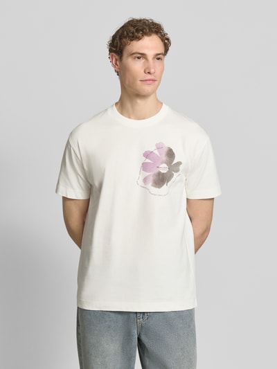 Marc O'Polo Relaxed Fit T-Shirt aus reiner Baumwolle Offwhite 4