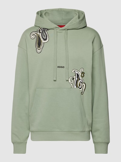 HUGO Hoodie met motiefprint, model 'Dolias' Mintgroen - 2