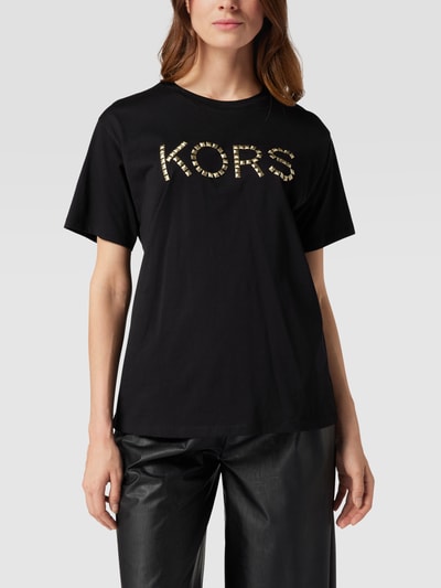 MICHAEL Michael Kors T-Shirt aus Baumwolle mit Nietenbesatz Black 4