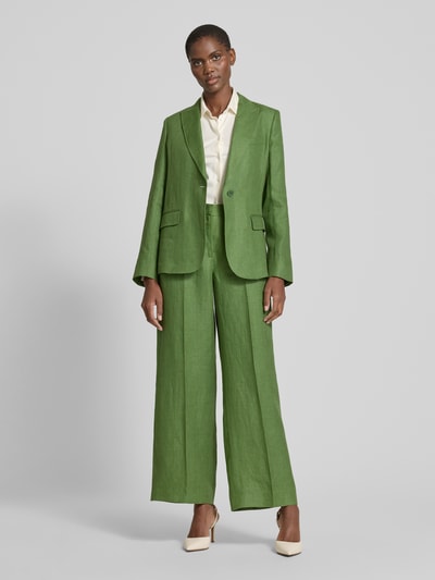 Weekend Max Mara Wide leg linnen broek met persplooien, model 'MALIZIA' Groen - 1