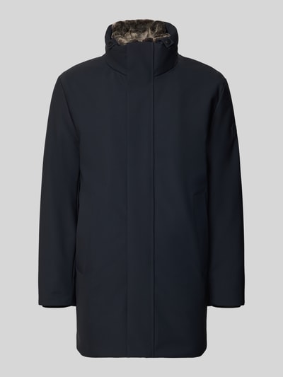 Produktfoto, Regular Fit Parka mit abnehmbarem Kunstfellbesatz Modell 'Flex' von Strellson, dunkelblau, glatte Oberfläche, Herren Parka von Strellson