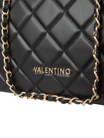 VALENTINO BAGS Shopper mit Steppnähten und Kettenriemen  Black 6