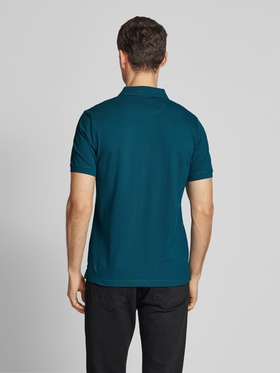 s.Oliver RED LABEL Regular Fit Poloshirt aus reiner Baumwolle mit Label Stitching Petrol 5