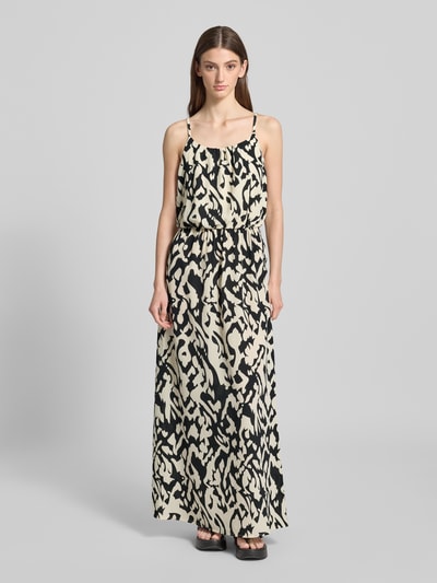 Only Tailliertes Maxikleid mit Allover-Muster Modell 'WINNER' Black 4