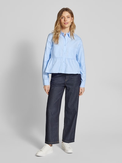 Be Pure Dutch Regular fit blouse in laagjeslook Lichtblauw - 1