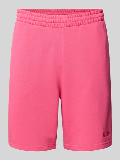 REVIEW Relaxed Fit Sweatshorts mit Label-Stitching Pink 2