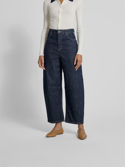 Self-Portrait Balloon Fit Jeans mit Stretch-Anteil Dunkelblau 4