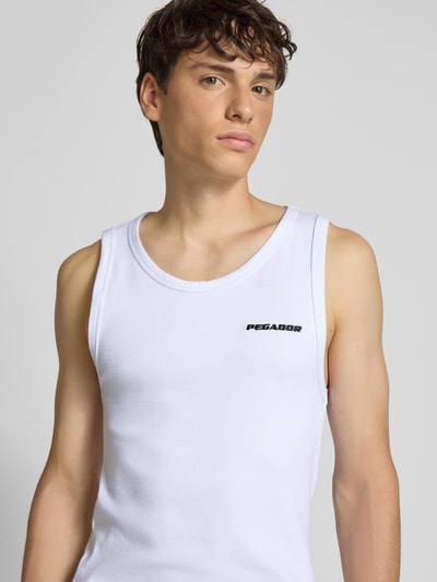 Pegador Tanktop mit Logo-Stitching und Rundhalsausschnitt Weiss 3
