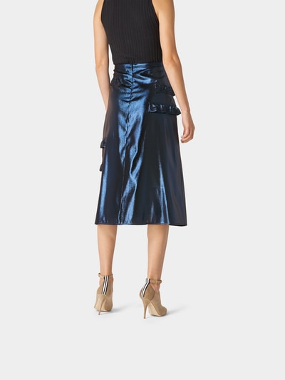 Burberry Midirock mit Metallic-Finish Blau 5