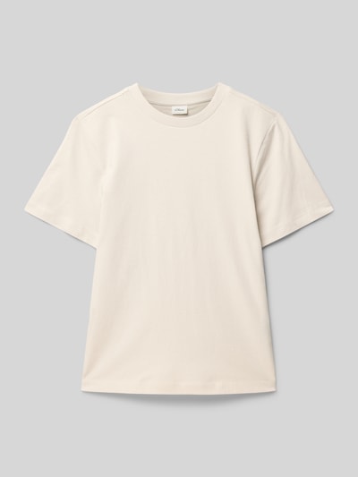 s.Oliver RED LABEL Regular Fit T-Shirt von reiner Baumwolle Ecru 1