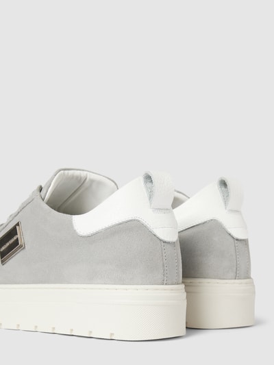 Antony Morato Sneakers van leer met labelapplicatie Lichtgrijs - 2