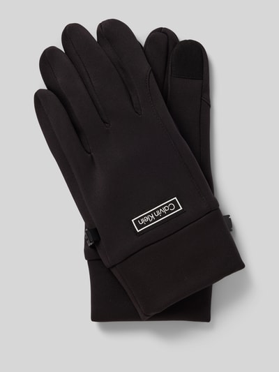 CK Calvin Klein Handschuhe mit Label-Patch BLACK 1