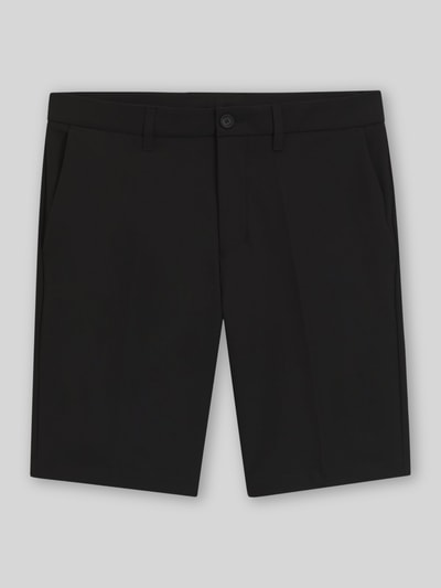 BOSS Green slim fit chino short met persplooien Zwart - 2