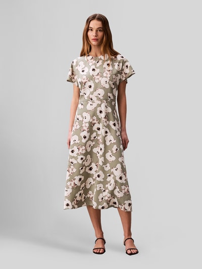 Calvin Klein Womenswear Freizeitkleid mit Allover-Muster Khaki Melange 1