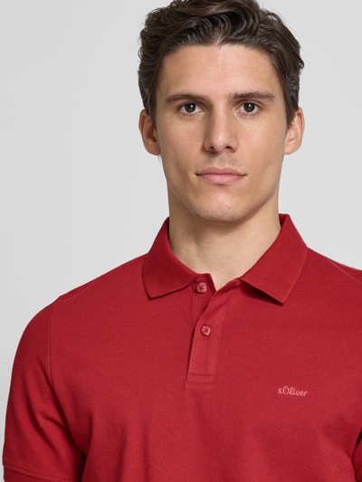 s.Oliver RED LABEL Regular Fit Poloshirt aus Baumwoll-Piqué Rot 3