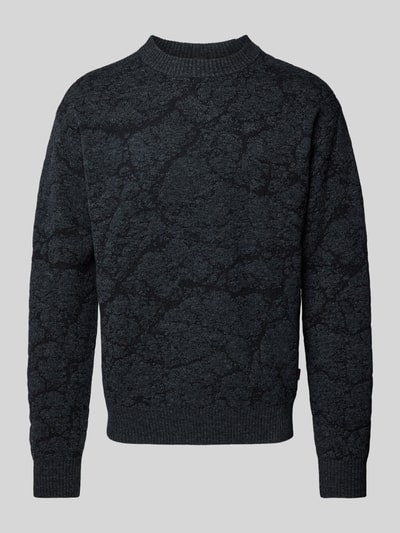 BOSS Orange Sweatshirt mit Strukturmuster Modell 'Kratere' Black 2