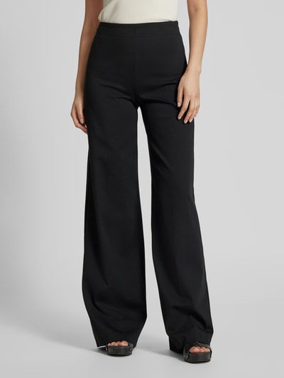 Drykorn Wide leg stoffen broek in effen design, model 'BEFORE' Zwart - 4