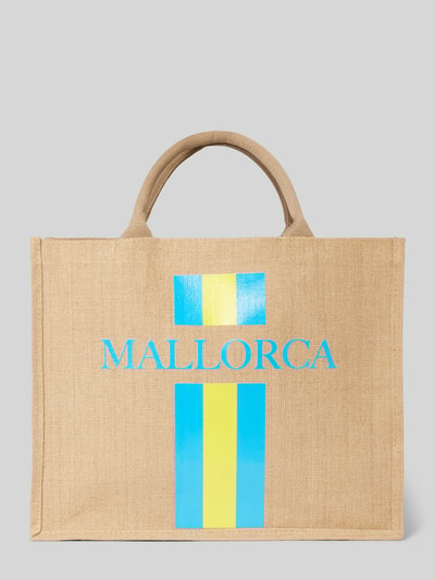 Amabea Strandtasche mit Label-Print Sand 2