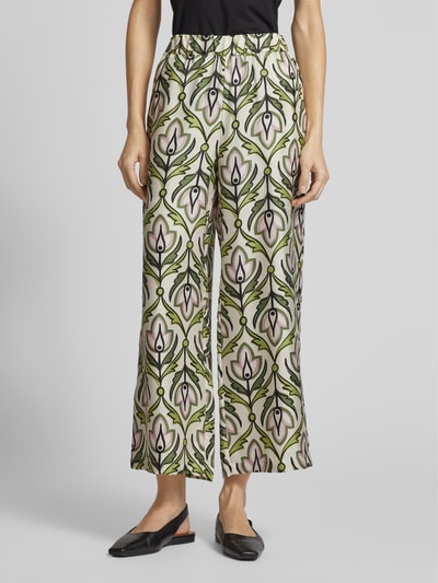 Weekend Max Mara Loose Fit Hose mit Motiv-Print Modell 'EUSEBIO' Gruen 4