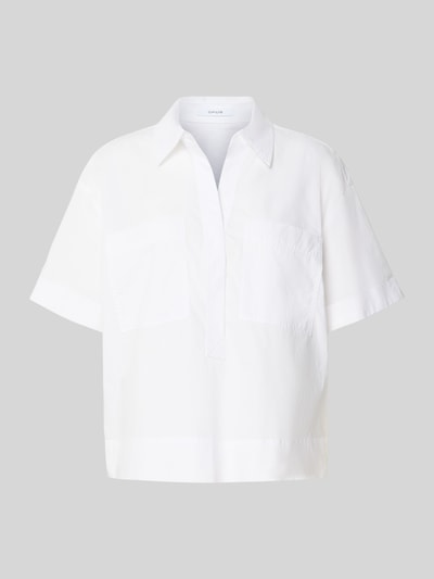 OPUS Bluzka z kieszeniami na piersi model ‘Fiola’ Biały 2