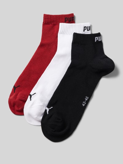 Puma Sneakersocken mit Label-Detail im 3er-Pack Dunkelrot 1