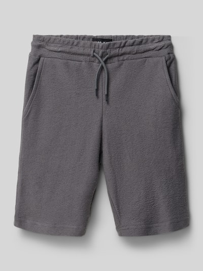 Produktfoto, Shorts mit Eingrifftaschen Modell 'WERNO' von CARS JEANS in Grau, Baumwolle, elastischer Bund, Regular Fit, strukturierte Oberfläche