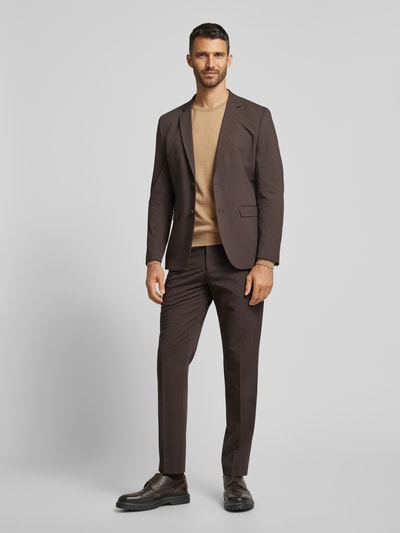 SELECTED HOMME Slim fit colbert met paspelzak op de borst, model 'LIAM' Donkerbruin - 1