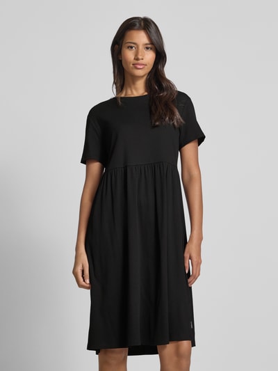 Tom Tailor Denim Getailleerde vrijetijdsjurk van een mix van katoen en elastaan Zwart - 4