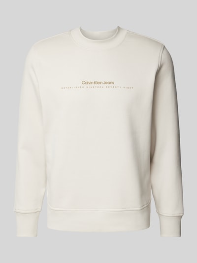 Calvin Klein Jeans Sweatshirt met labelprint Offwhite - 2