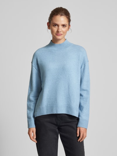 Marc O'Polo Denim Gebreide pullover met opstaande kraag Lichtblauw - 4