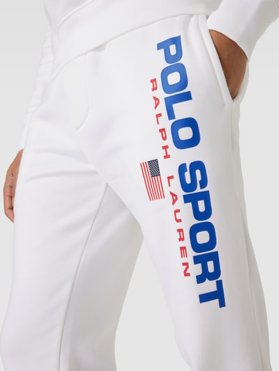 Polo Sport Spodnie dresowe z nadrukiem z logo Biały 3