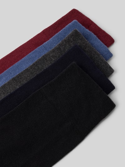 MCNEAL Sokken met elastische ribboordjes in een set van 5 paar Donkerrood - 2