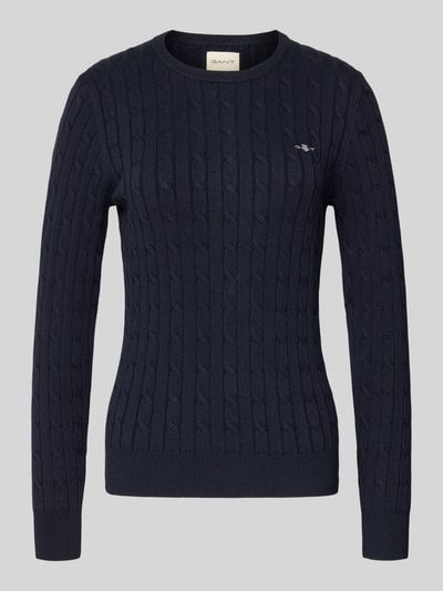 GANT Strickpullover mit Label-Detail Marine 2